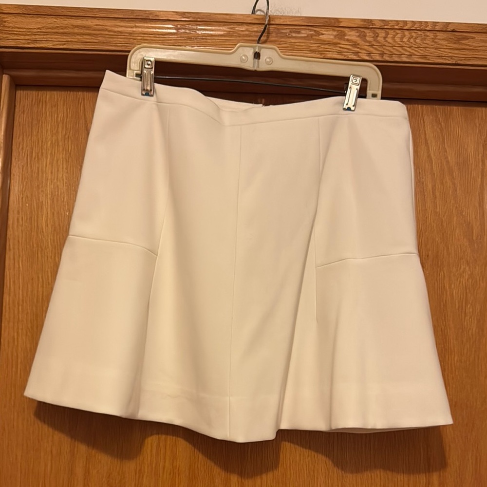 J. Crew White A-Line Mini Skirt size 14 NWOT
